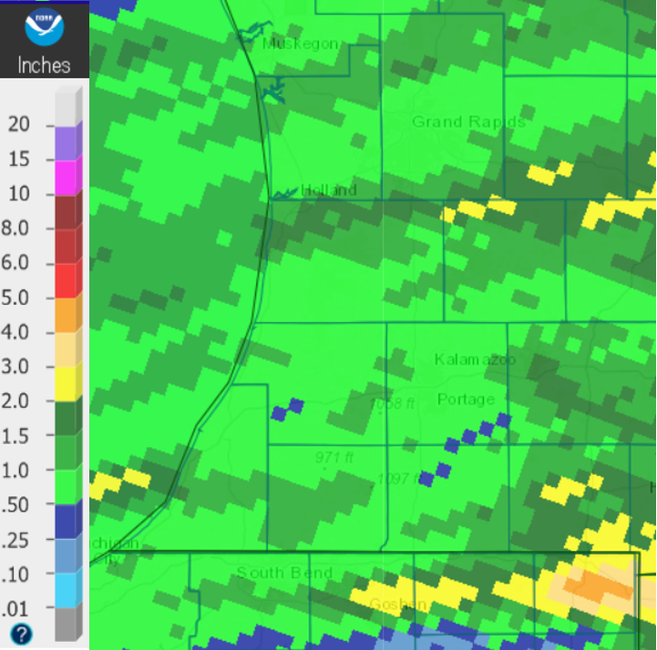 Precip totals