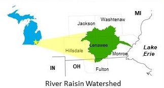 Map of the River Raisin Watershed 