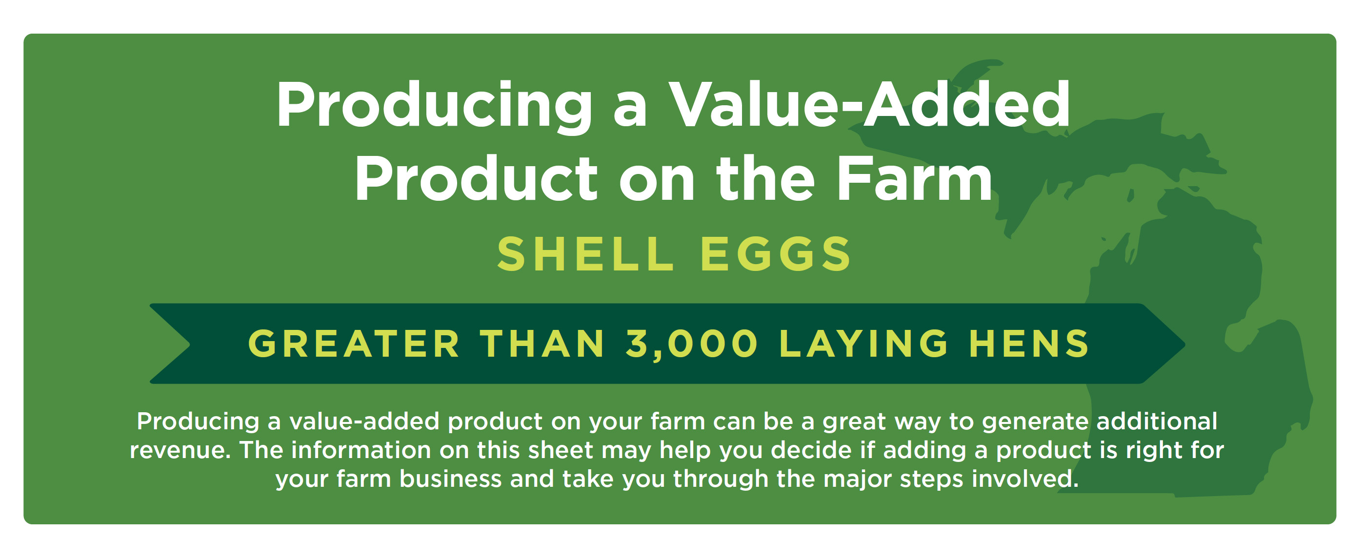Producing a Value-Added Product on the Farm: Shell Eggs - Greater than 3,000 Laying Hens