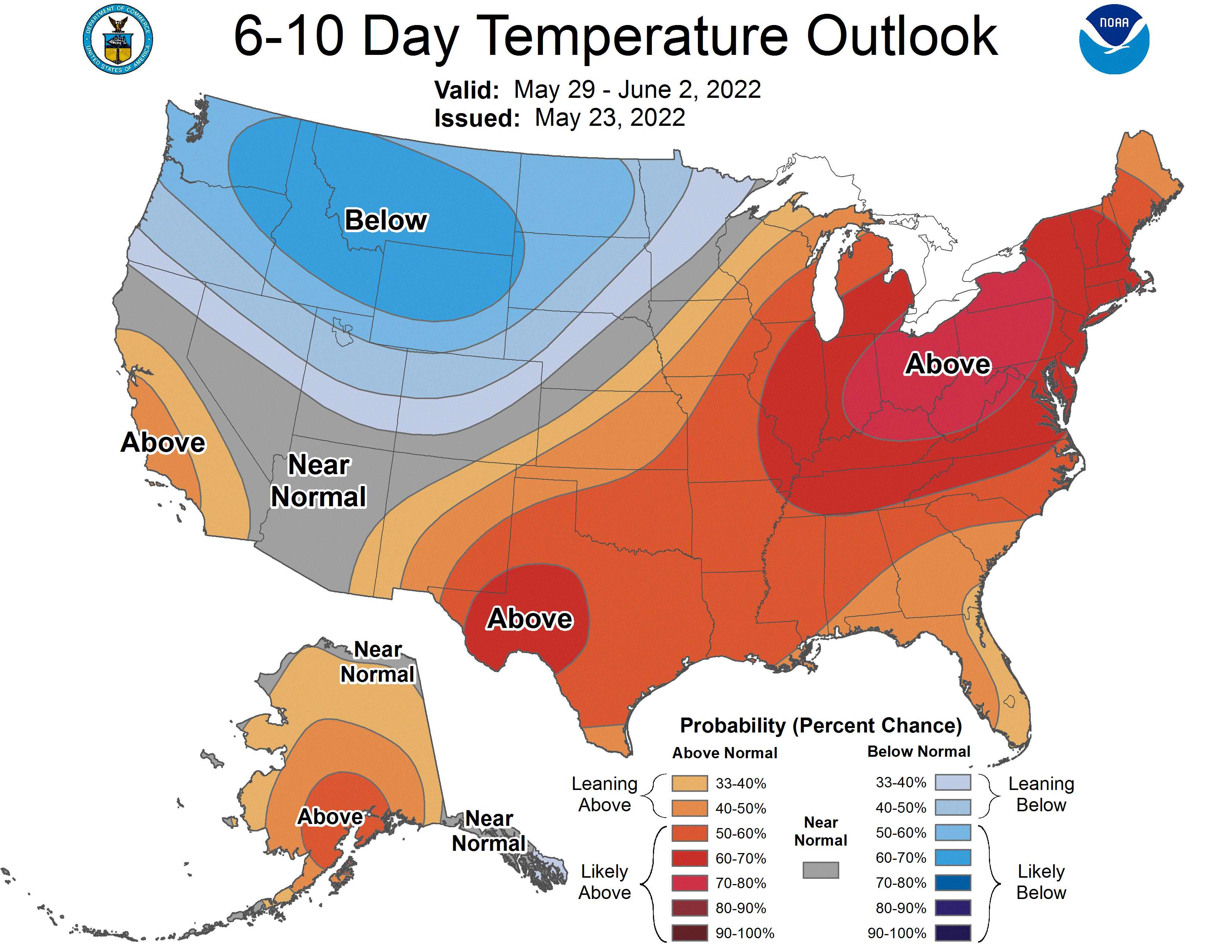 NOAA 6-10 day forecasts