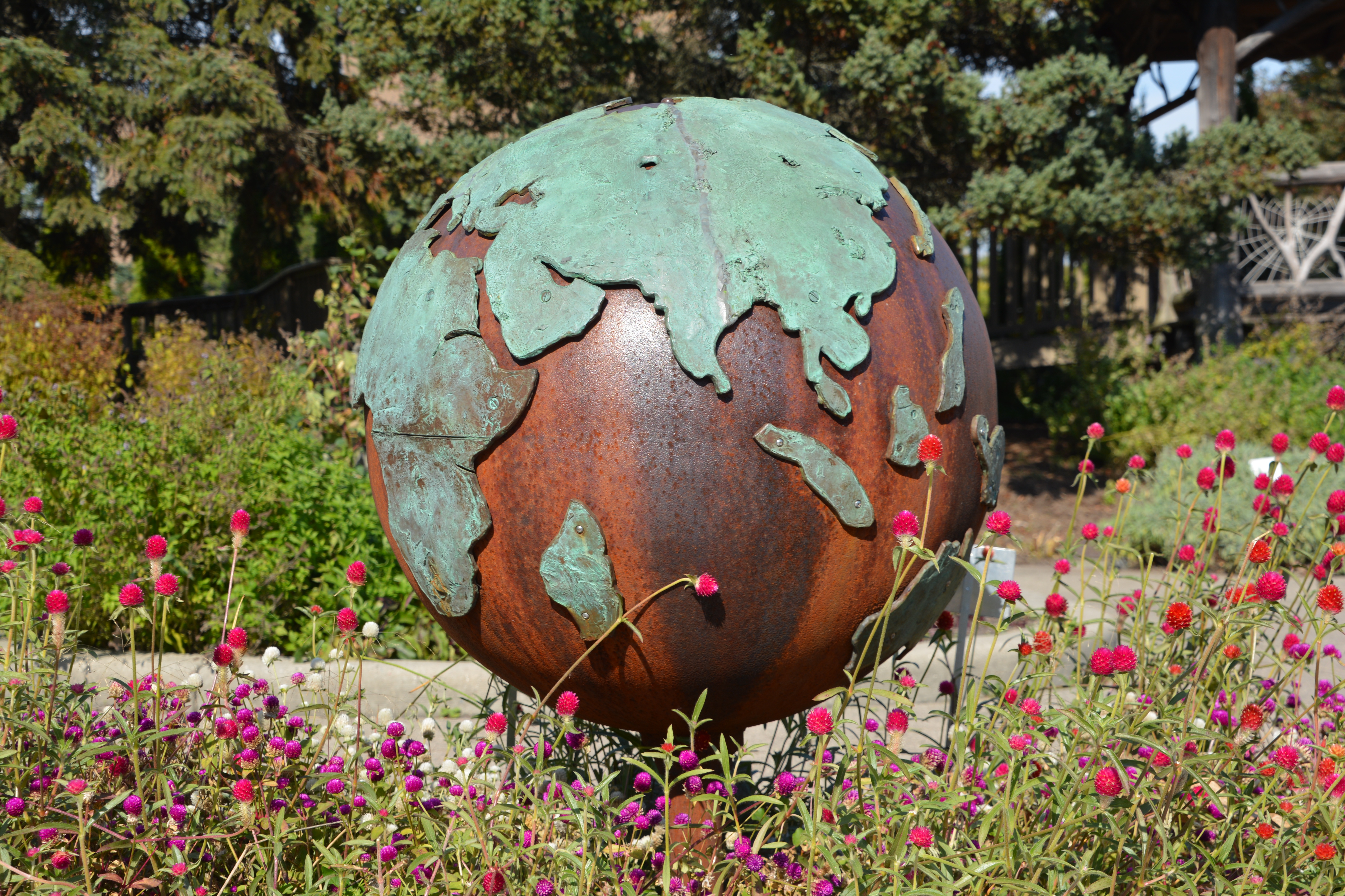MSU Horticulture Garden's World Sculpture