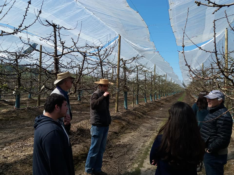 Dr. Lang with colleagues and cherry growers