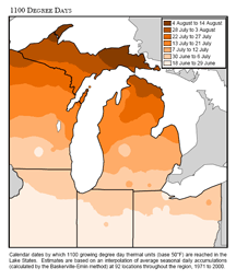 GDD map