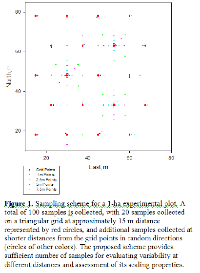 Sampling Scheme for experimental plot 