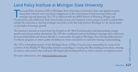 Organizational Sidebar Example on the Land Policy Institute