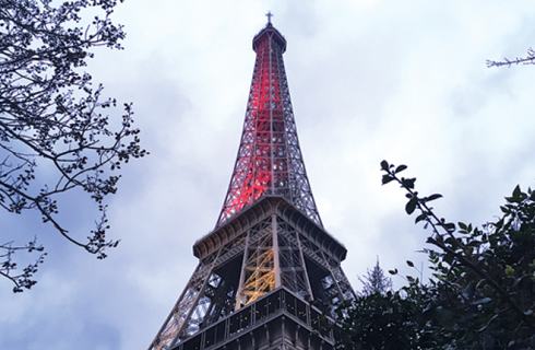 Eiffel Tower in Paris, France.