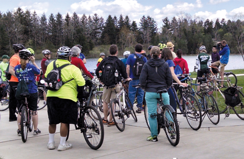 Ride participants at Crego Park.