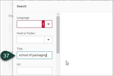Shows the bottom of the Search window with the Search button identified.