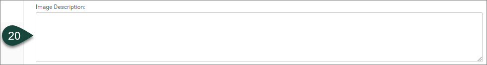 Image Description field where a basic description is inserted to describe the image that's been selected for the digital document.
