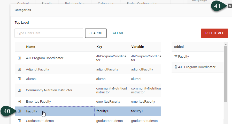 Select Person Category window.