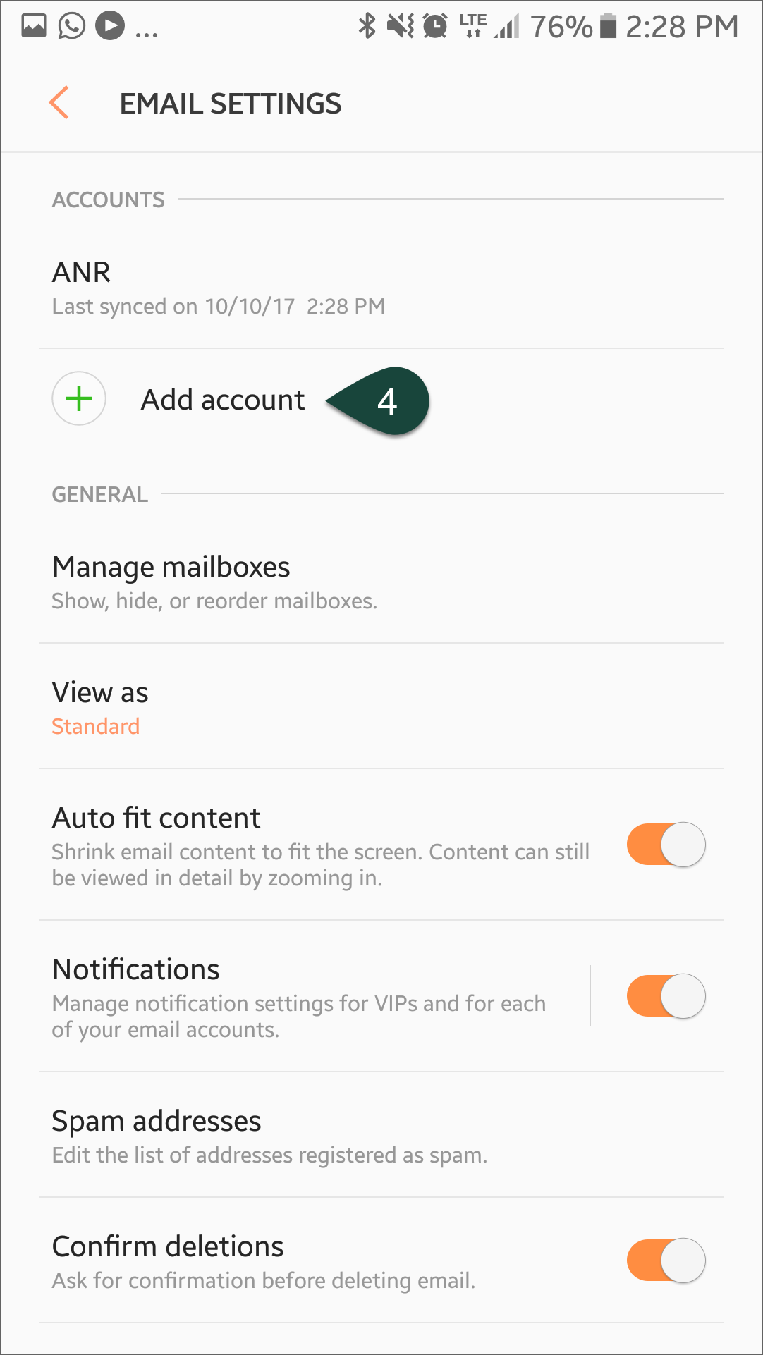 Configuring Email on Samsung Android Devices (Office 365) ANR
