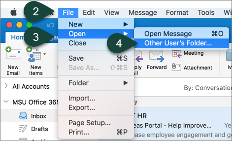 Outlook on the web - Sharing an Email Folder or Mailbox