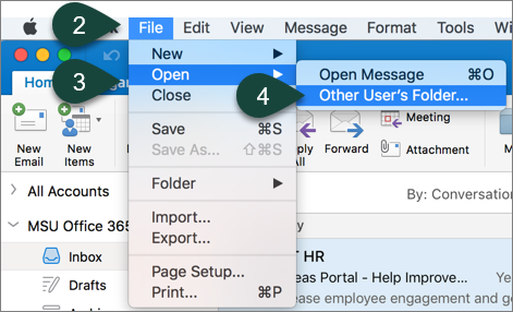 add shared mailbox mac mail