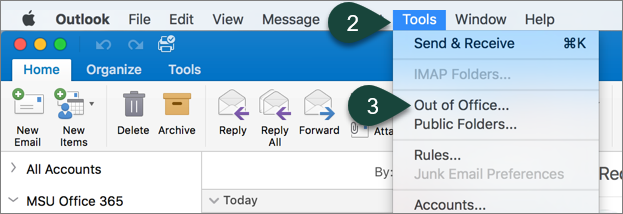 Wissen Saai capsule Setting Out of Office Replies in Outlook for Mac - ANR Information  Technology