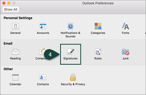 how to add signature to outlook on mac