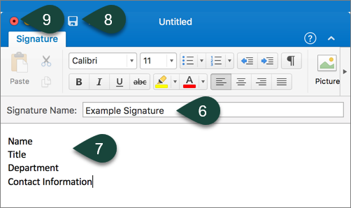 how to change email signature on outlook mac