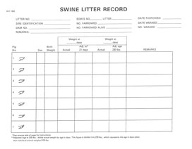 Swine Litter Record