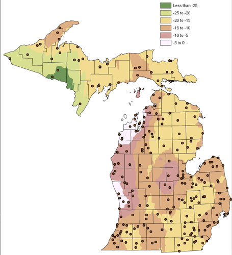 Extreme low minimum temps