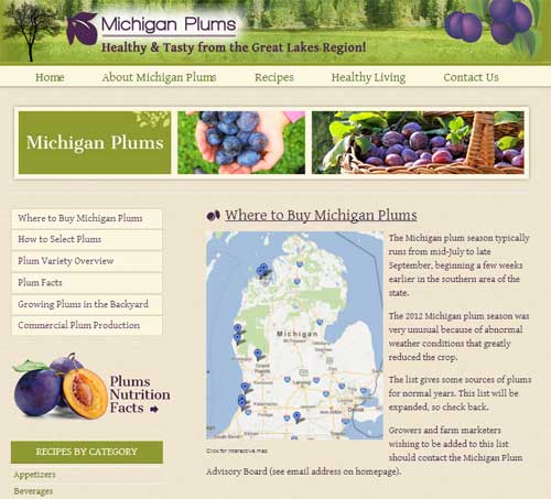 Michigan plum map