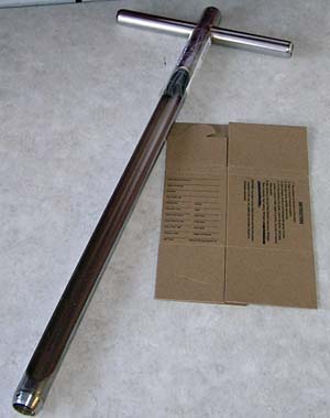 A soil probe. A soil probe.