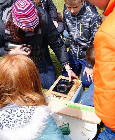 Measuring and weighing salmon