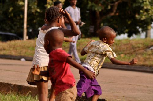 Kids running