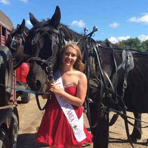 Shelby Soberalski with horses