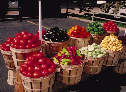 Farmers market produce