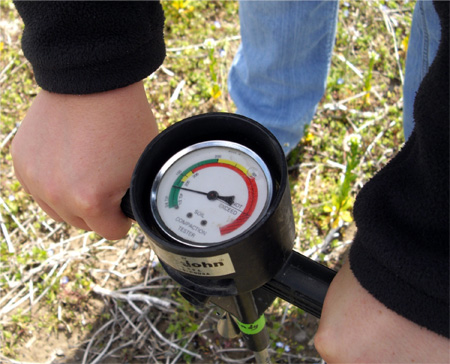 Soil resistance in no-tilled conditions at 6 inches.