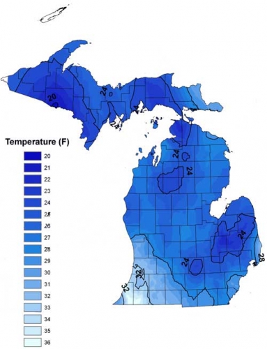 Minimum temperature chart Minimum temperature chart