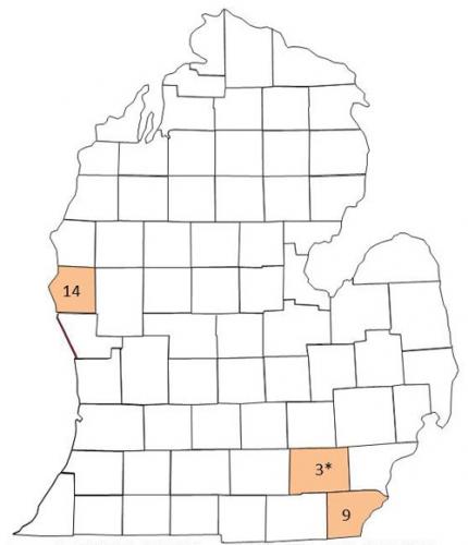 Corn earworm trapping map