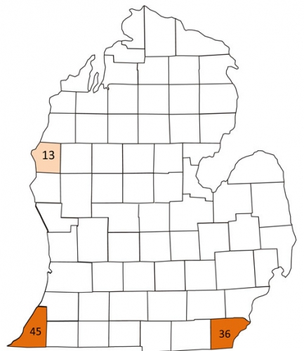 Corn earworm map