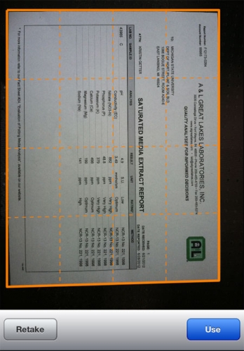 Scanner recognizing pertinent scan area