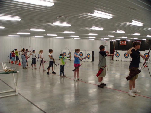 Students learn about archery at Demmer Center