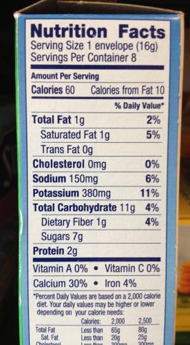 NUTRITION FACTS LABEL