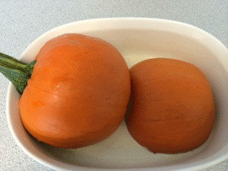 Pie pumpkins, whole.