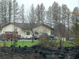 Home protected from wildfire