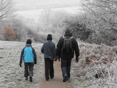 Walking in the winter