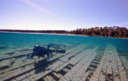 Portland shipwreck in northern Lake Huron