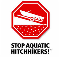 Stop Aquatic Hitchhikers logo image.