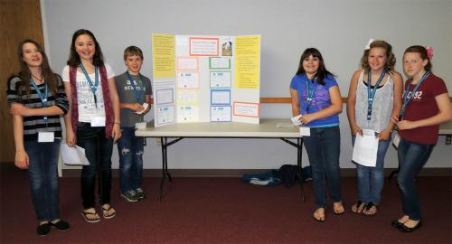 Students with Youth Watershed Summit presentation image.