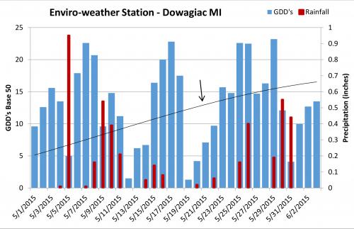 Precip and GDD summary table