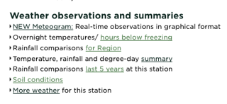 Select “Meteogram: Real-time observations in graphical format.”