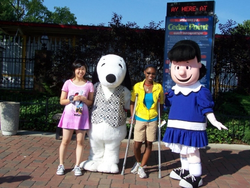 Exchange student and her host family have a blast while visiting Cedar Point.