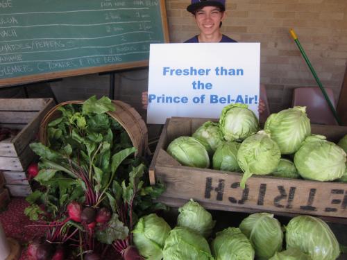 Signs at the farm stand