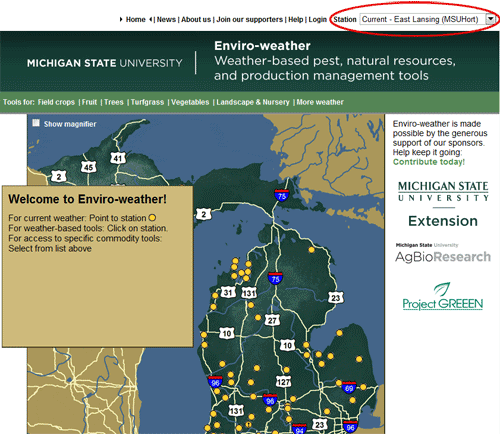 Enviro-weather homepage