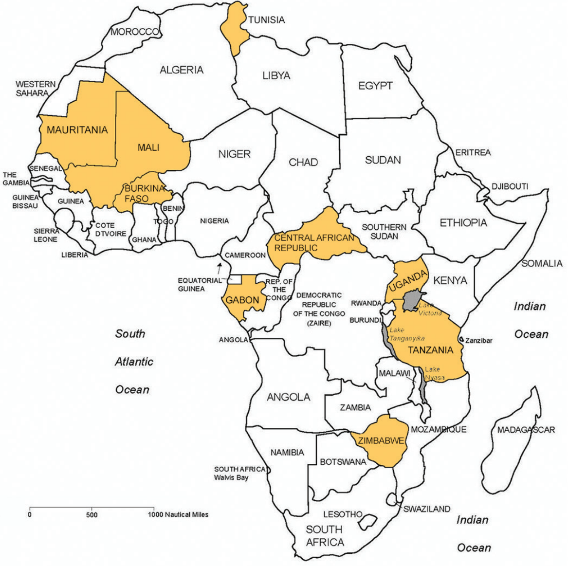 African Countries Participating in Survey
