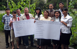 Students display poster