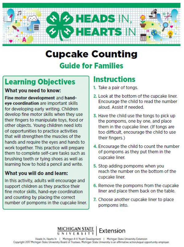Cupcake Counting cover page.