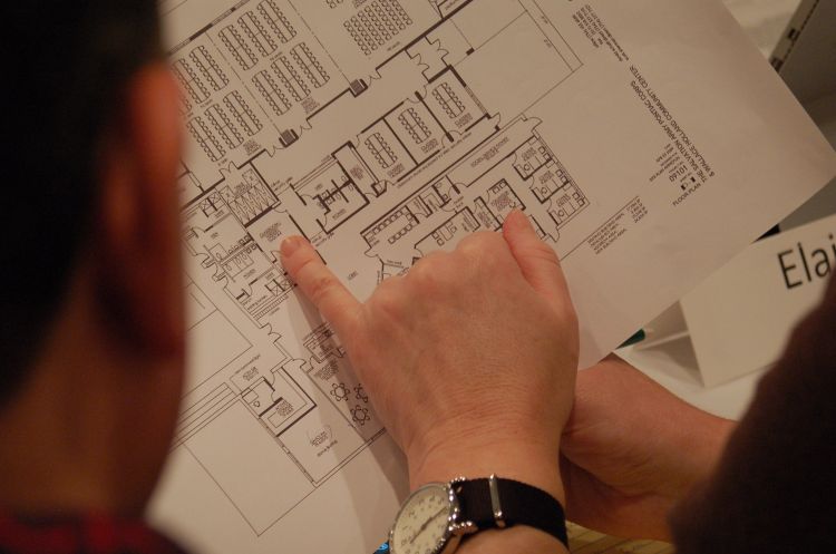 Reviewing a zoning permit application site plan. MSU Extension Kurt H. Schindler.
